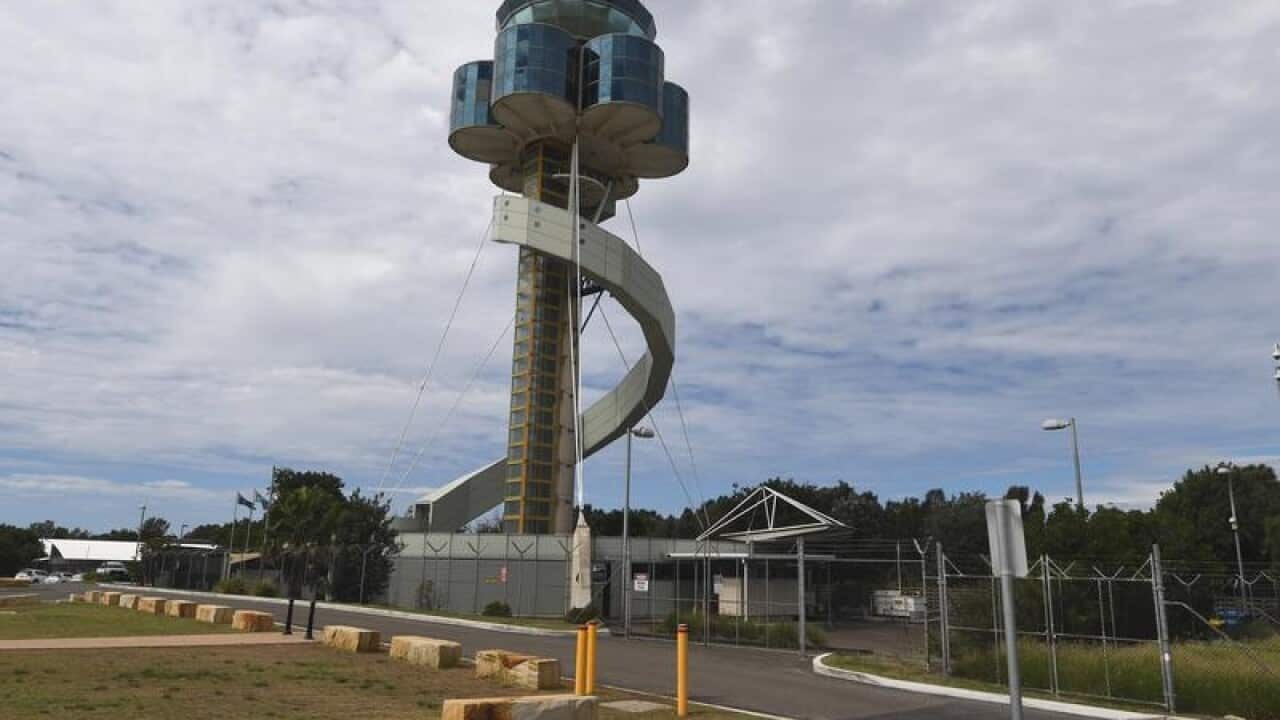 The control tower at Sydney Airport.
