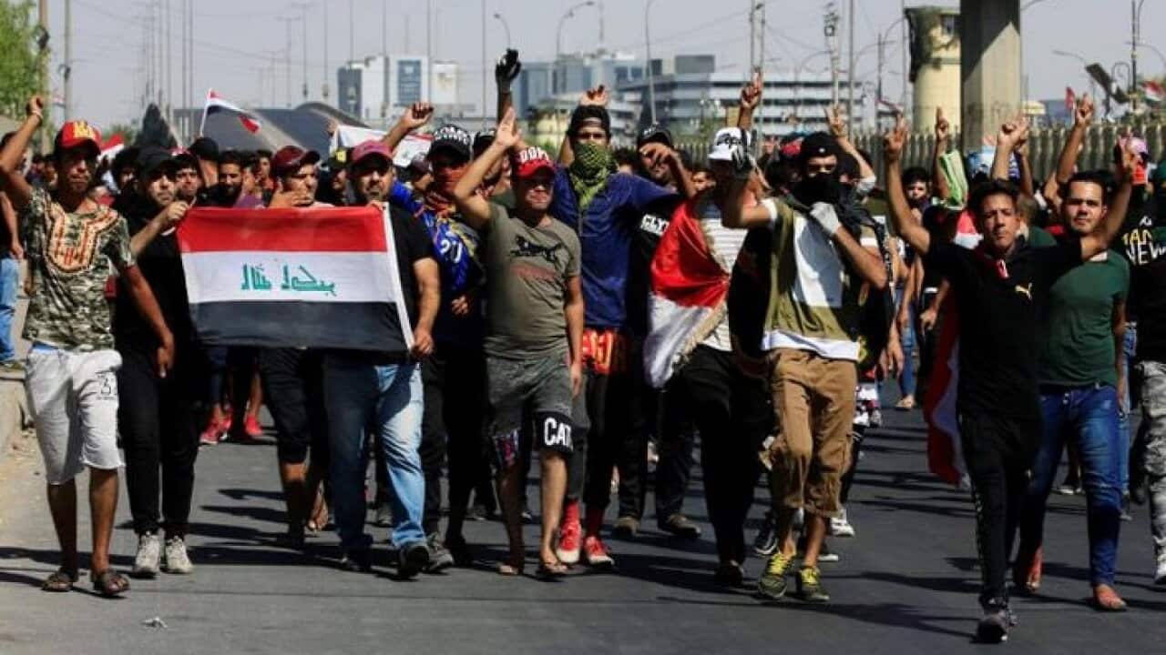 Demonstrators in Iraq