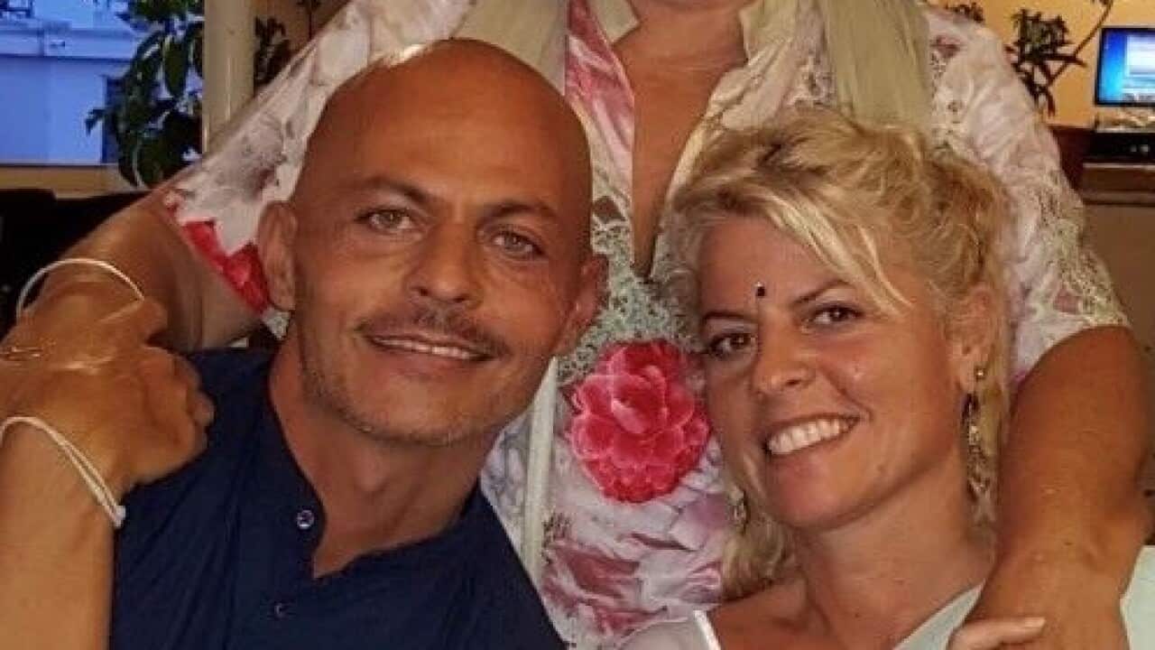 Carlotta Centanni with her brother and her mum.