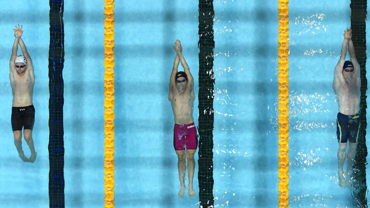Aussie swimmers Nicholas O'Connor, Matthew Pender and Benjamin Lindsay