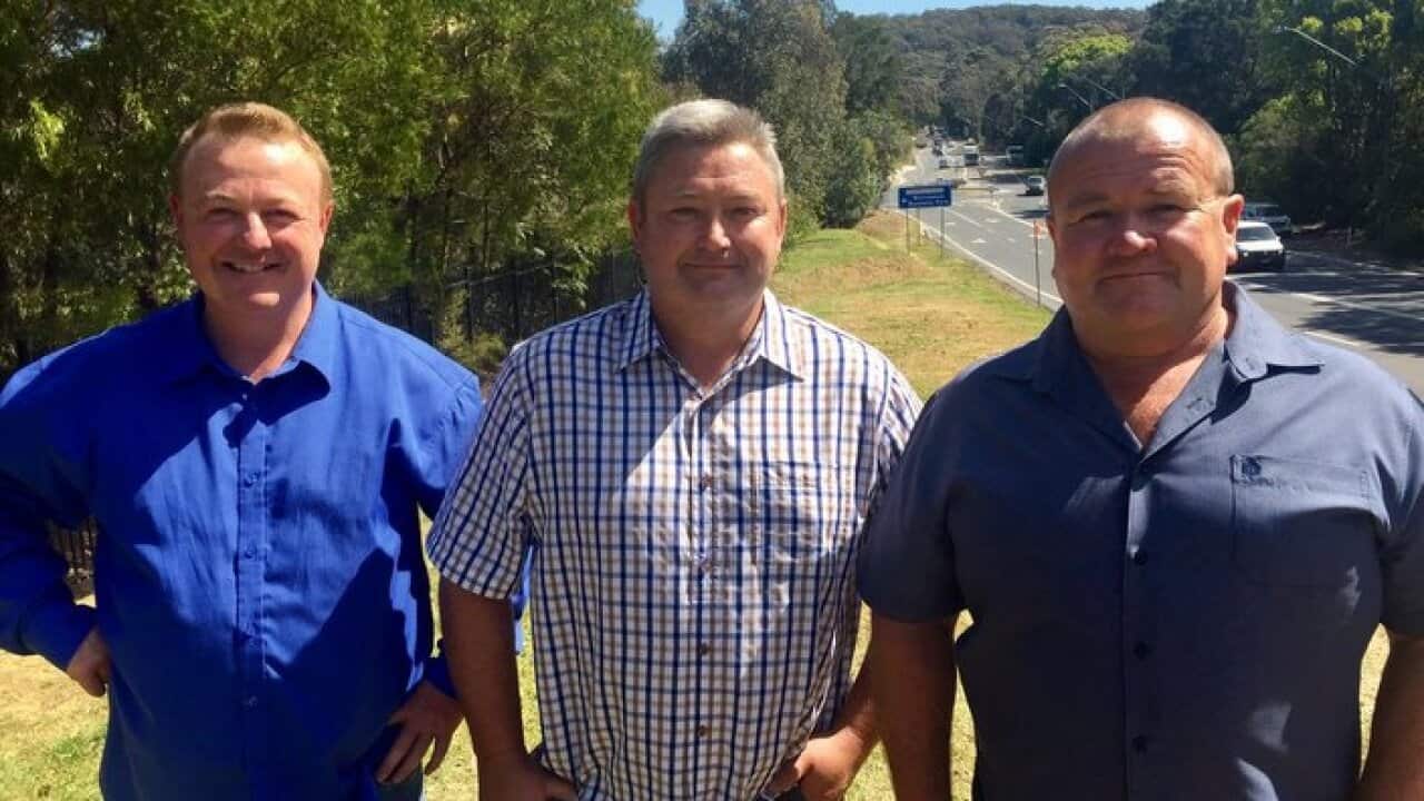 Star of Courage recipients Andrew Cochran, Michael O'Rourke and Paul Pollard
