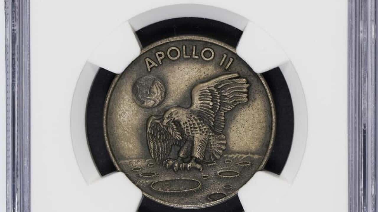 An Apollo 11 Robbins Medallion, owned by Neil Armstrong.