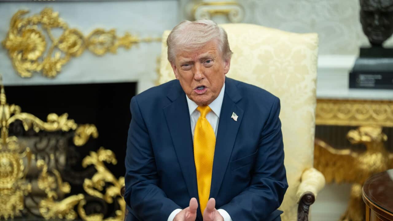 United States President Donald J Trump at a bilateral meeting with the Japanese Prime Minister in the Oval Office of the White House in Washington, DC, USA, 19 March 2026.
