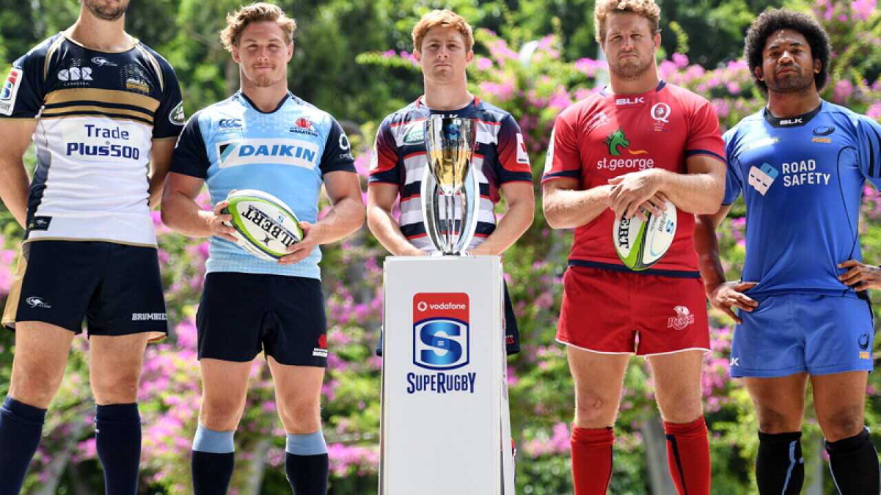 Representatives from the five Australian Super Rugby teams