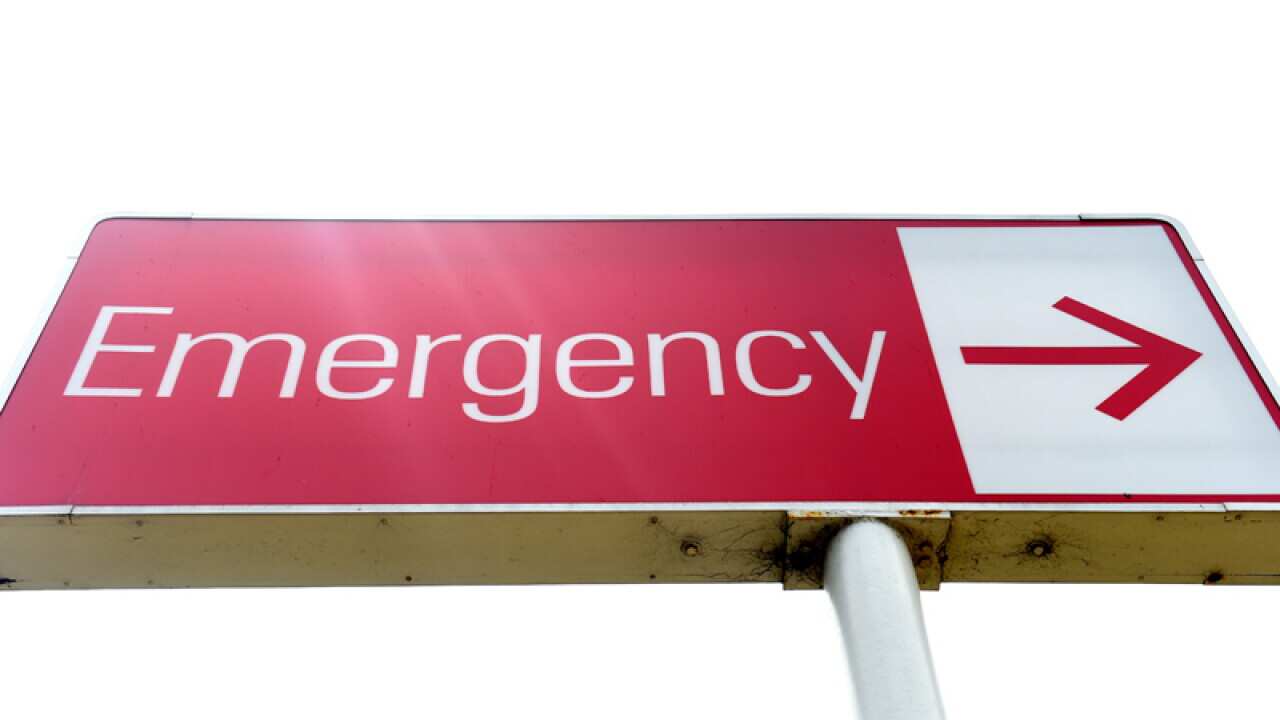 An emergency department sign