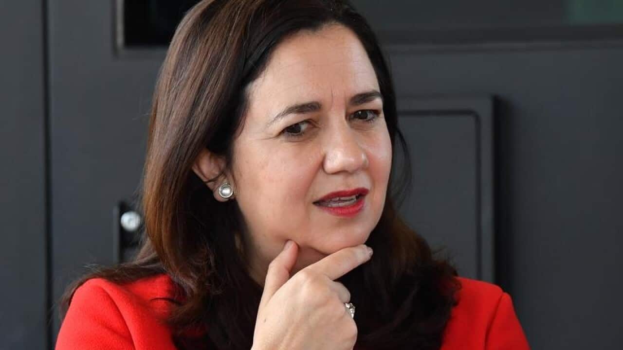 Annastacia Palaszczuk seen at Queensland Police Academy in Brisbane.