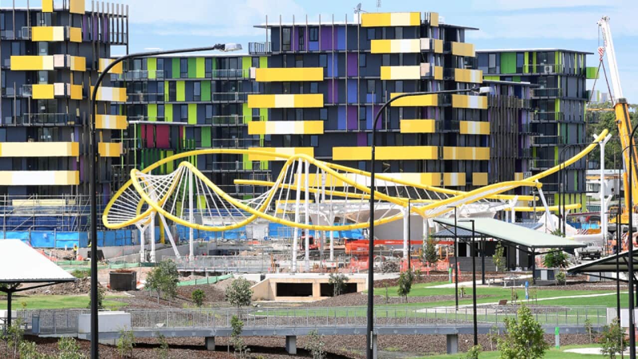 Construction continues on the Commonwealth Games Athletes Village