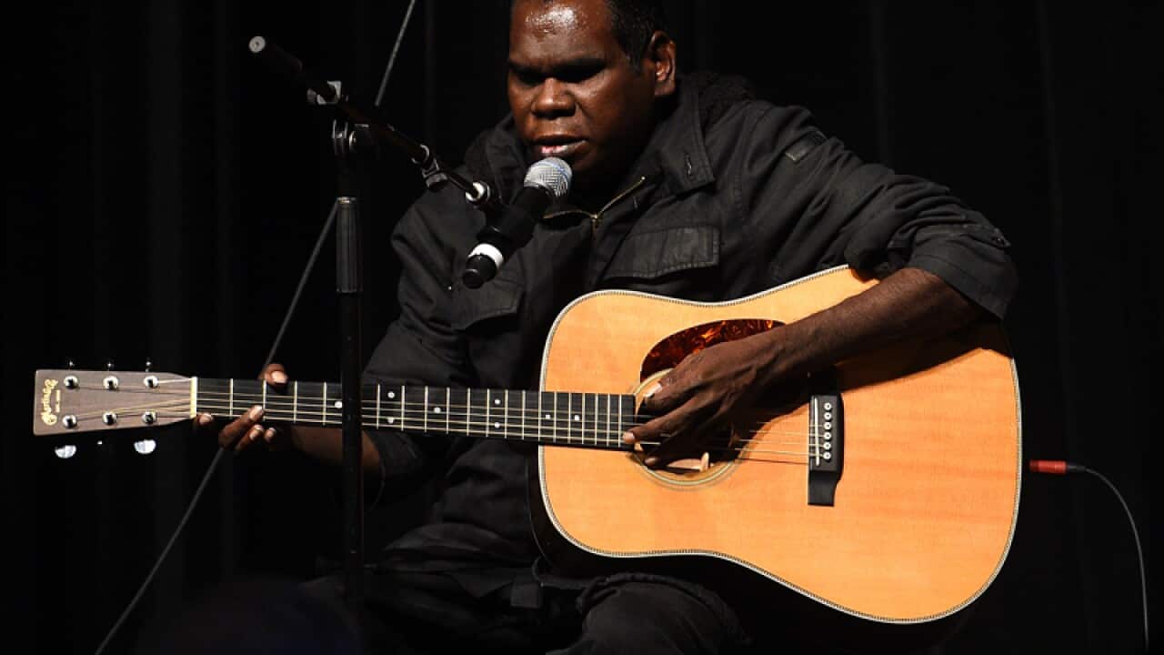 Geoffrey Gurrumul Yunupingu performs in Sydney