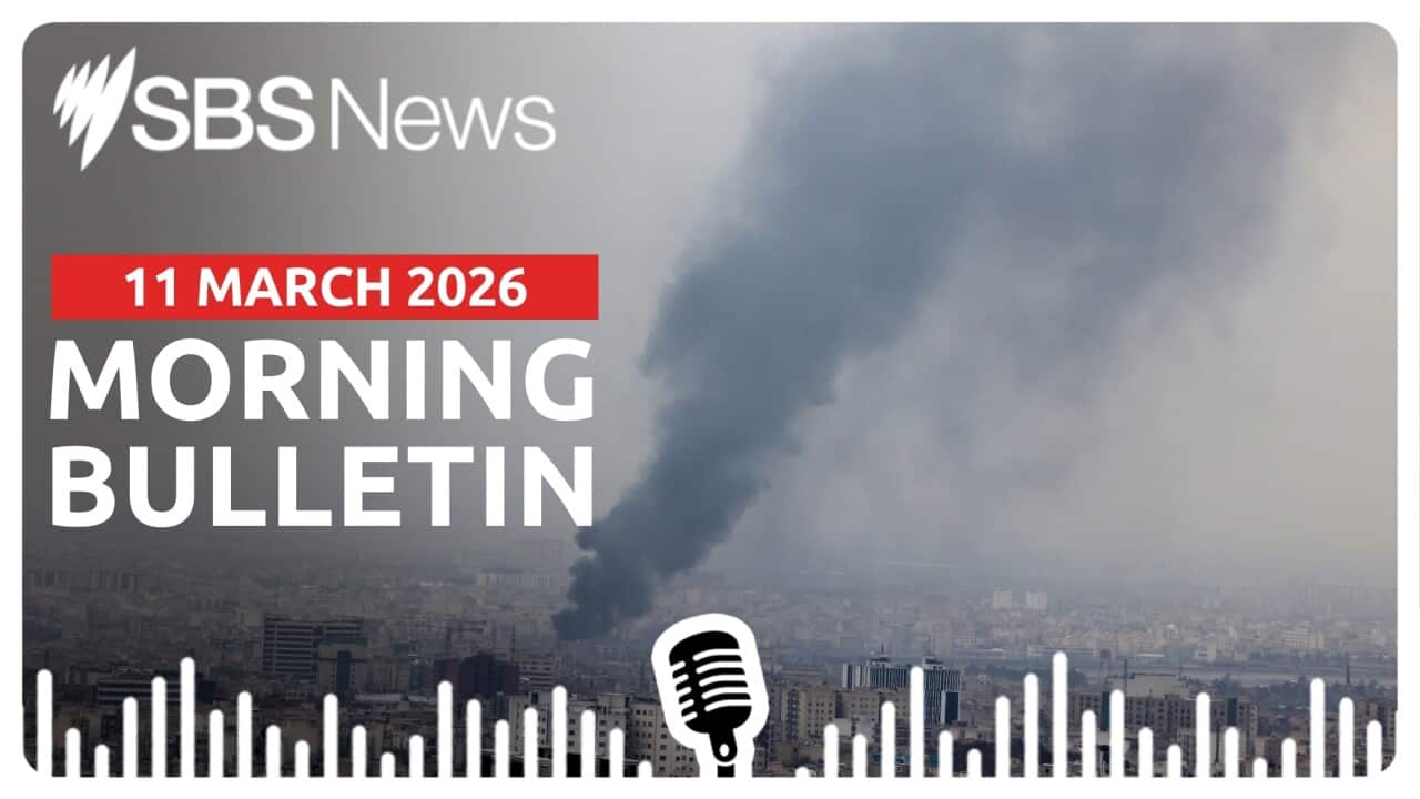 Smoke rises after an airstrike in central Tehran
