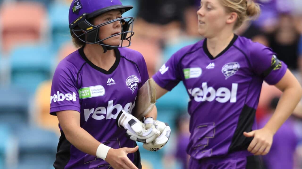 Hurricanes players Corinne Hall (left) and Emma Thompson (right)