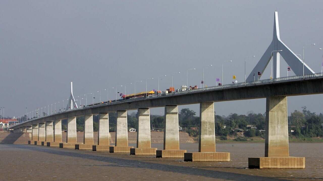 Mukdahan-Savannaket bridge over the Mekong River (PORNCHAI KITTIWONGSAKUL - AFP via Getty Images)