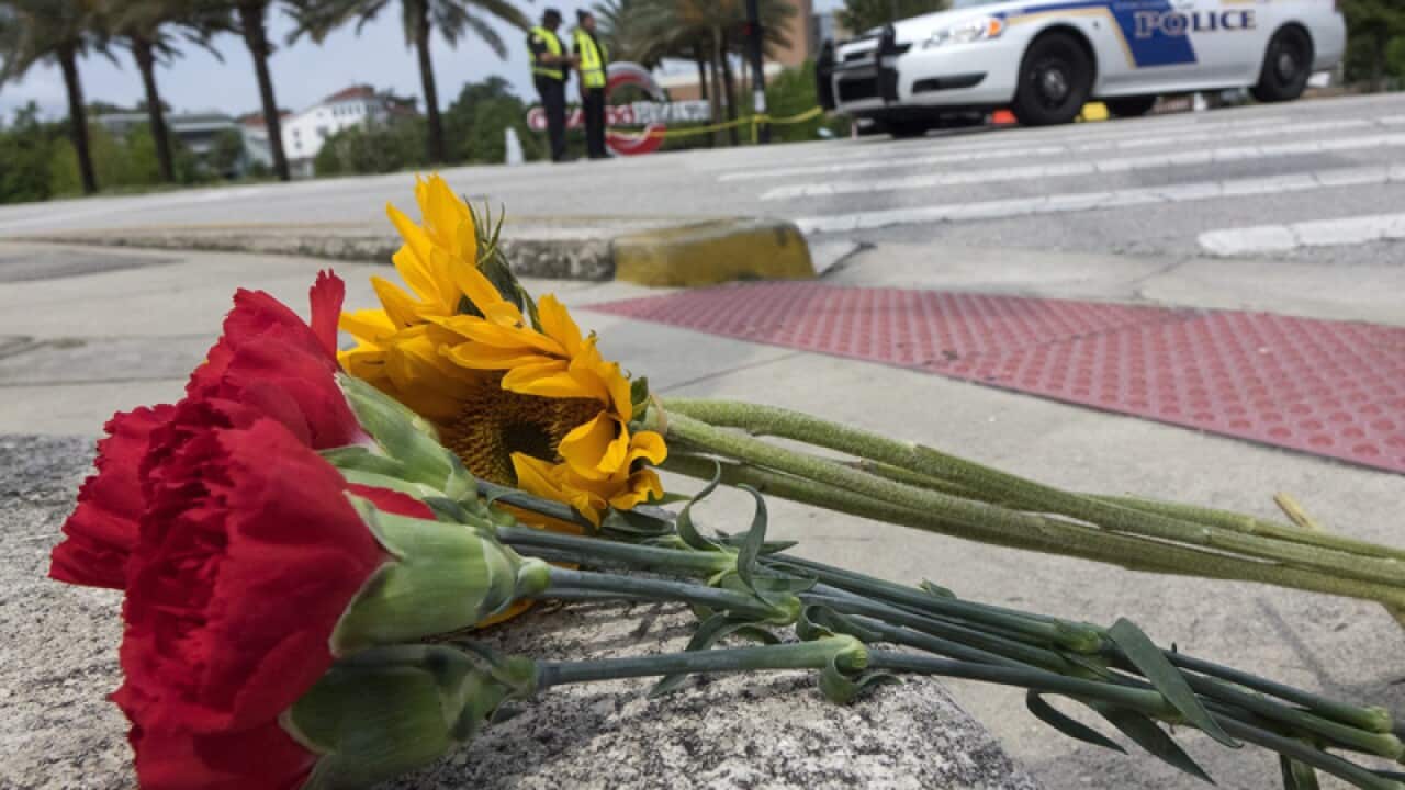 A bouquet of flowers is seen in Orlando