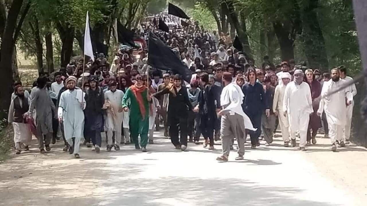 Janikhel protesters