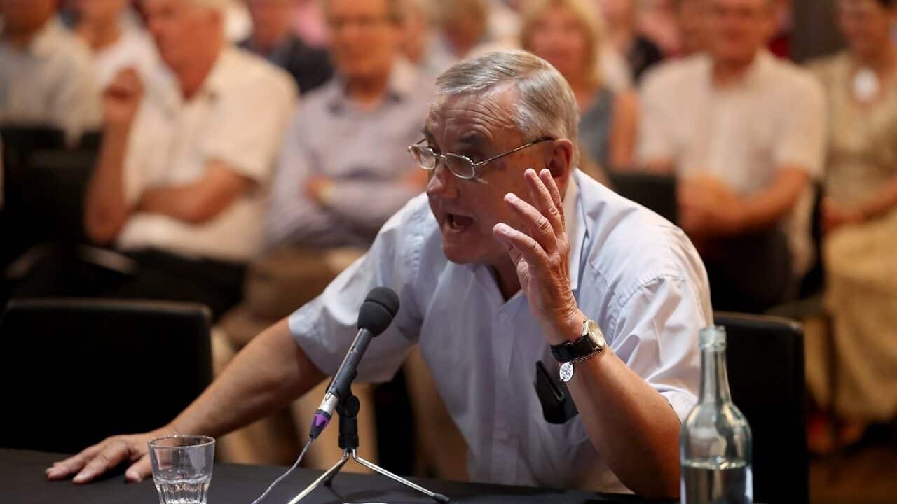 Retiree Michael Ford speaks at the Federal parliamentary inquiry into the implications of removing franking credits.