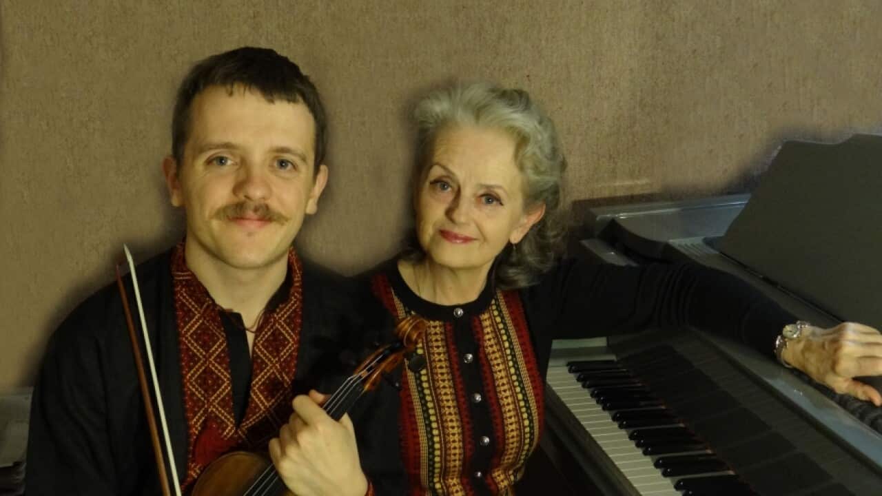 Ukranian-Australian mother-son duo Markiyan and Oksana Melnychenko.