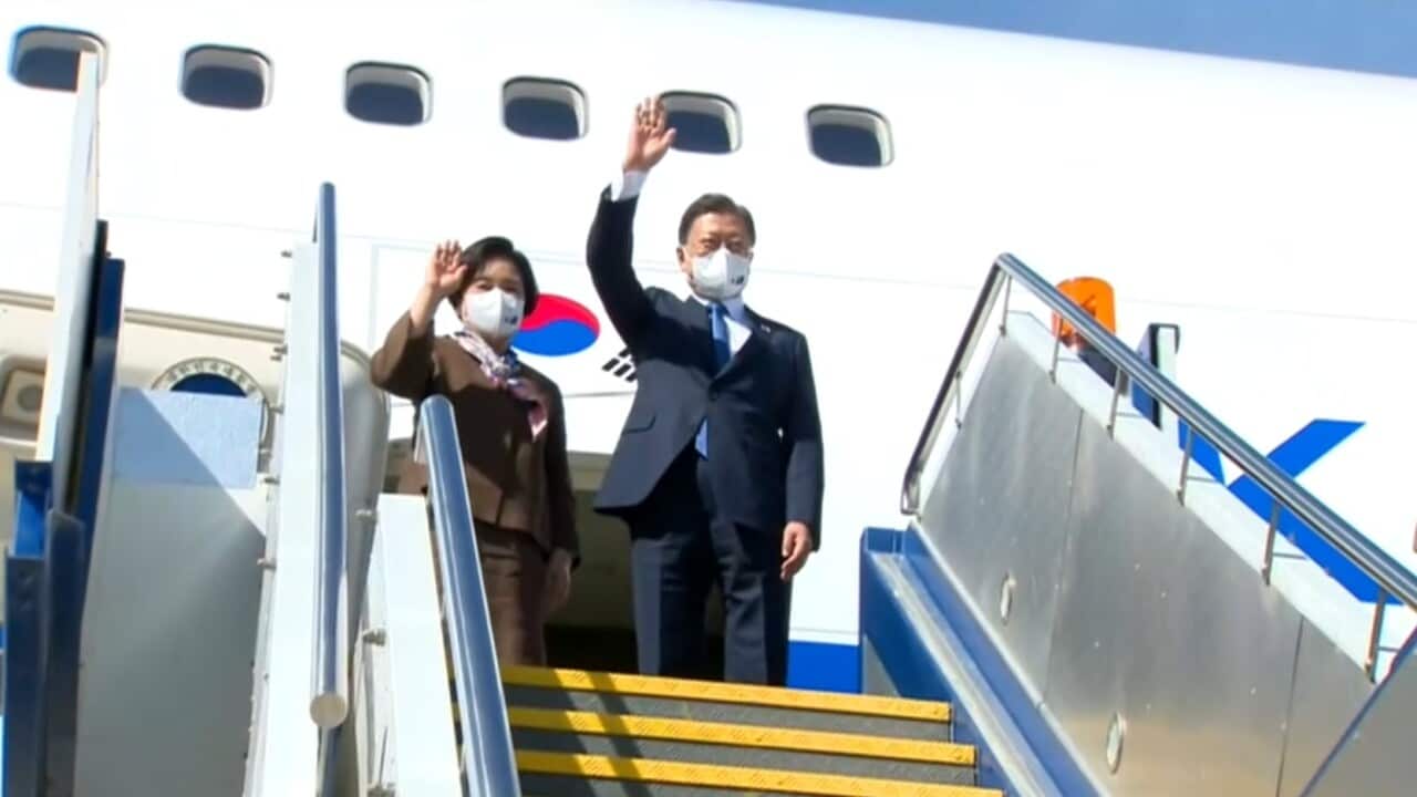 President Moon Jae-in and the first lady Kim Jung-sook