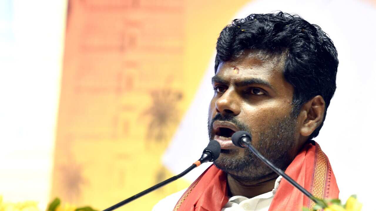 K Annamalai addresses the Delhi Tamil Sangamam event