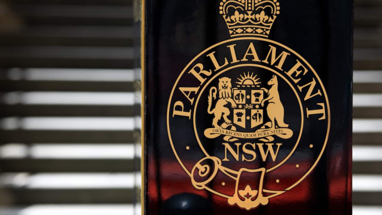 General signage is seen outside NSW Parliament House in Sydney, Monday, February 1, 2021