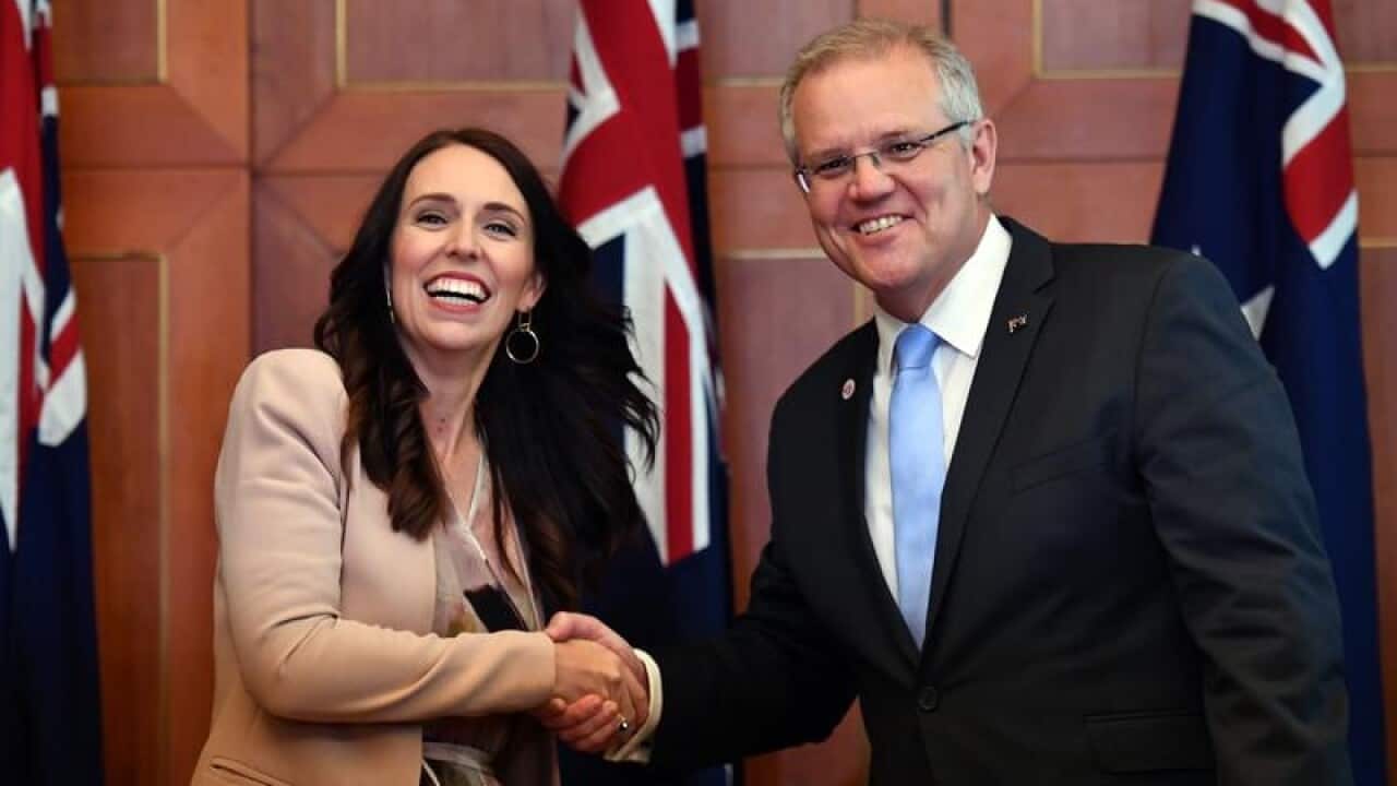 Jacinda Ardern and Scott Morrison