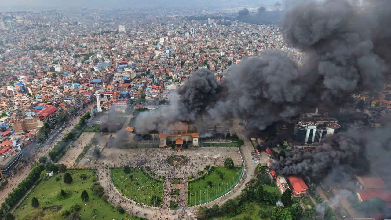 CORRECTION Nepal Protest