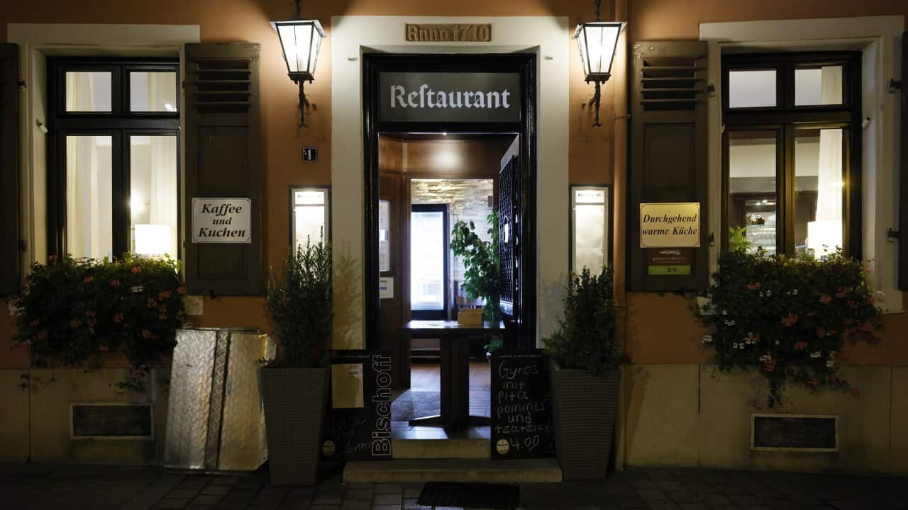 A restaurant iin Speyer, Germany is open only for takeaway food