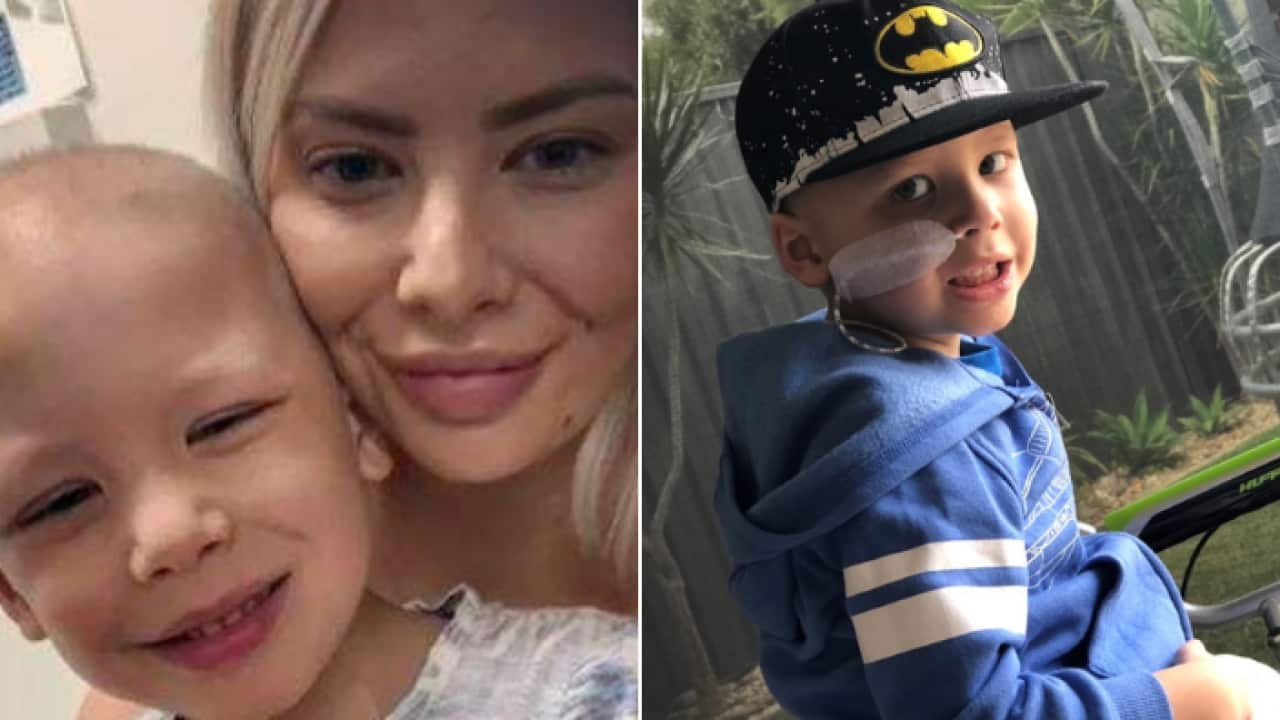 Jaxon Kaplatzis with his mother Victoria