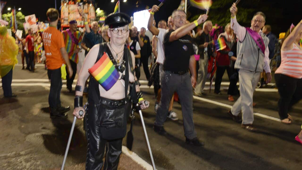 Members of the 78ers original Mardi Gras marchers in 2013