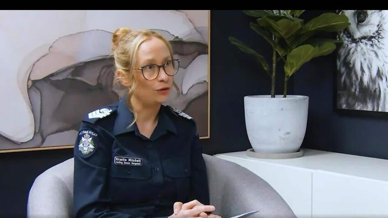 Krystle Mitchell says she can no longer serve as a VIctoria Police officer because she is not comfortable enforcing the COVID-19 public health orders.