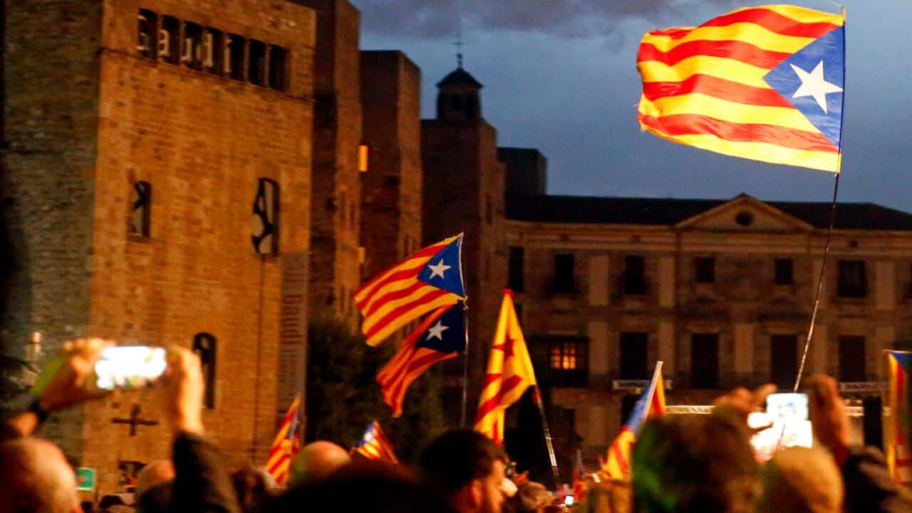 Regional Strike Takes Place Against The Prison Detention Of The Ousted Catalonian Government.