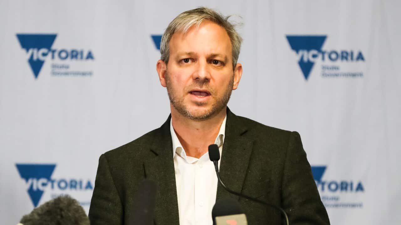 Victoria's Chief Health Officer Professor Brett Sutton speaks during a press conference on 5 June, 2021 in Melbourne.