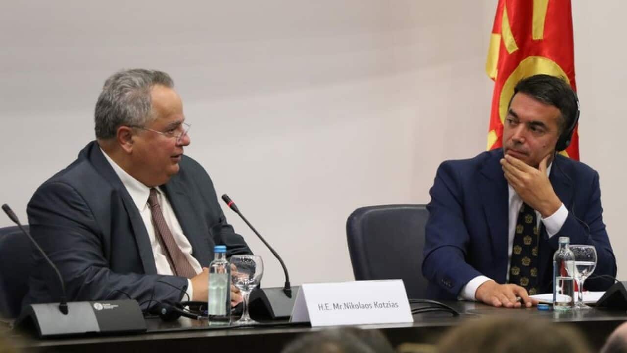 Nikola Dimitrov - Nikos Kotzias meeting in Skopje