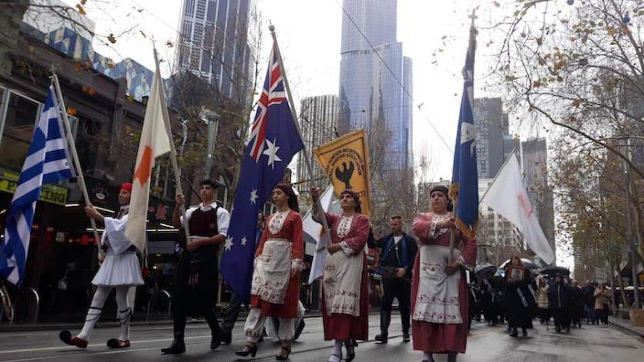 At the Peaceful Rally of Melbourne's Greeks on the occasion of the 45th Anniversary of the Turkish invasion of Cyprus.