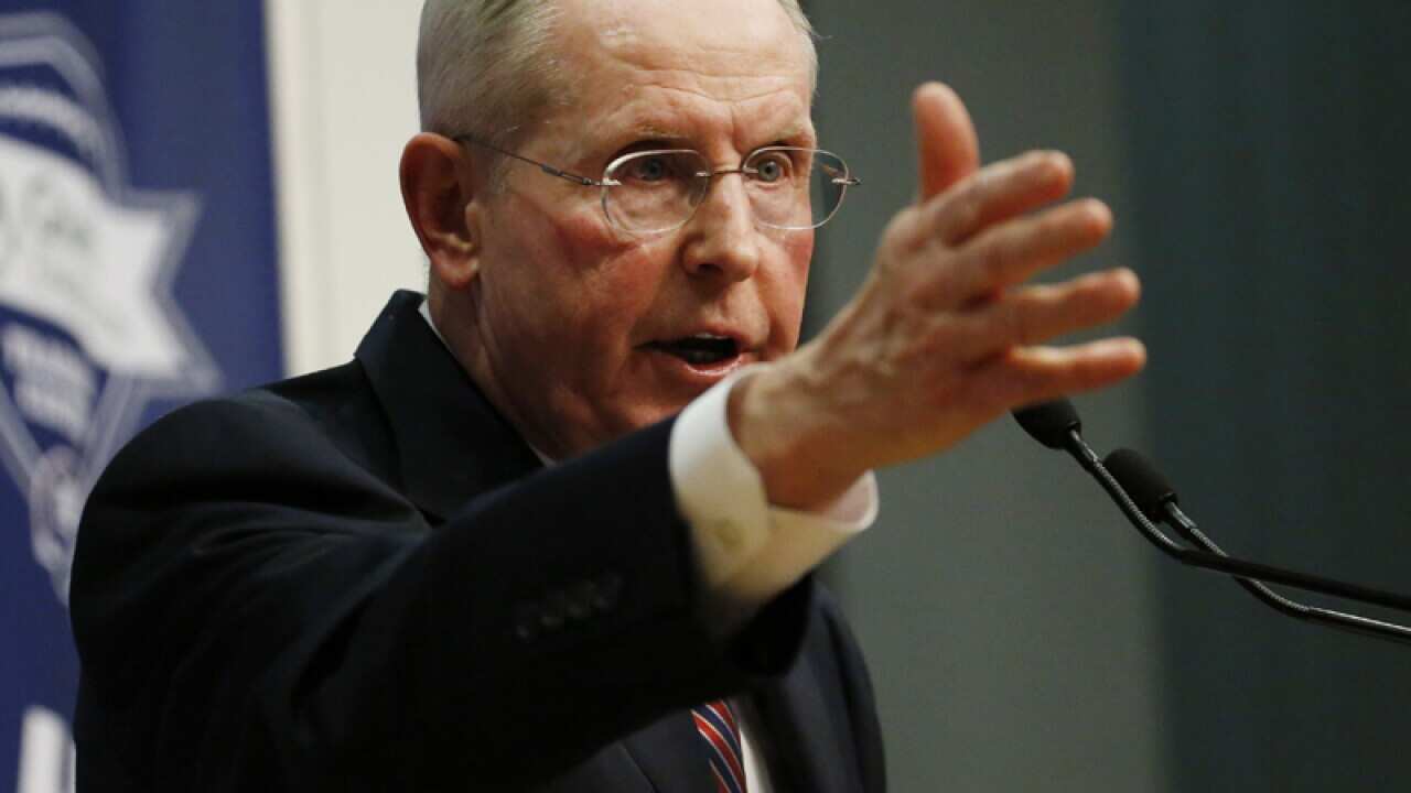 Departing New York Giants coach Tom Coughlin