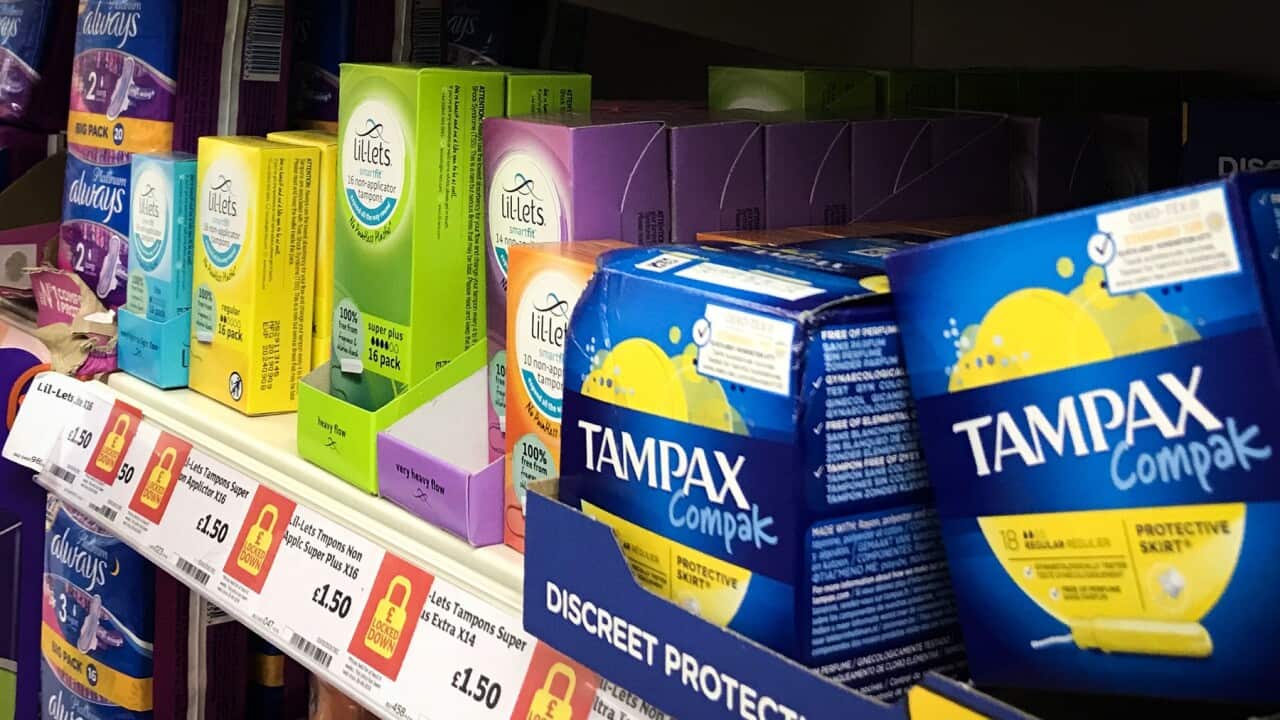 Sanitary products for sale in Glasgow, Scotland