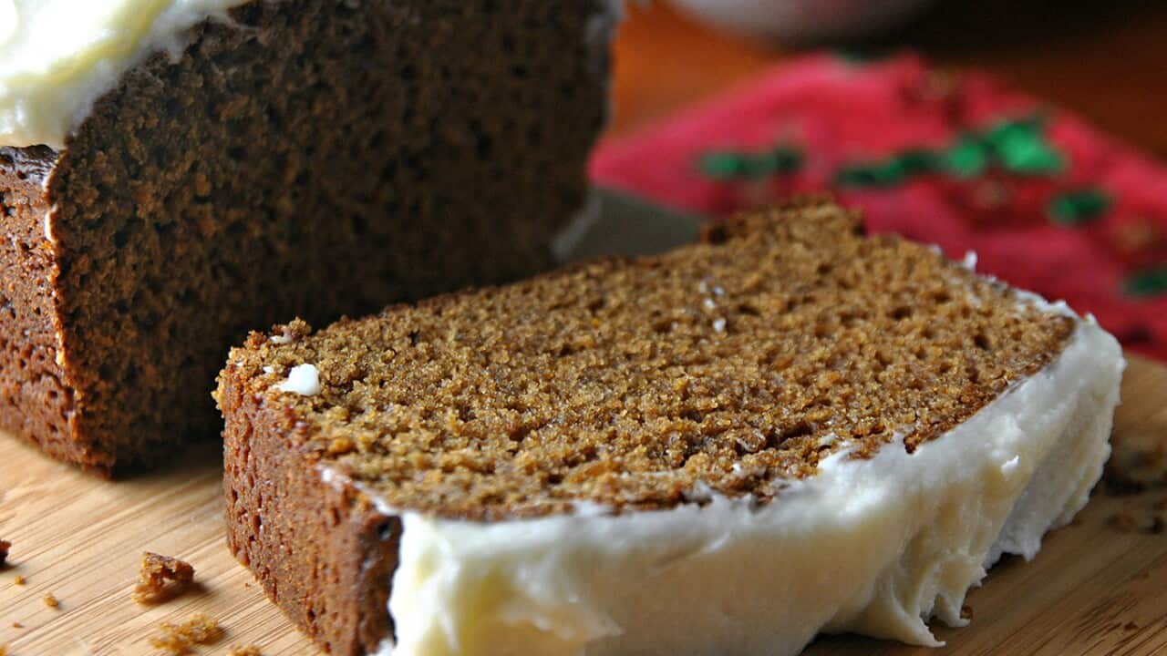 Stem Ginger Loaf with Vanilla Frosting