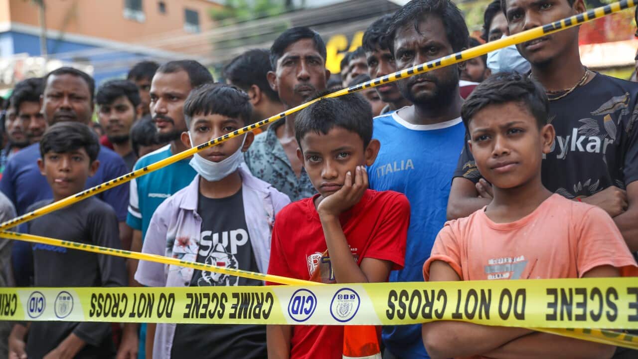 Aftermath of chemical warehouse fire in the Mirpur area, Bangladesh