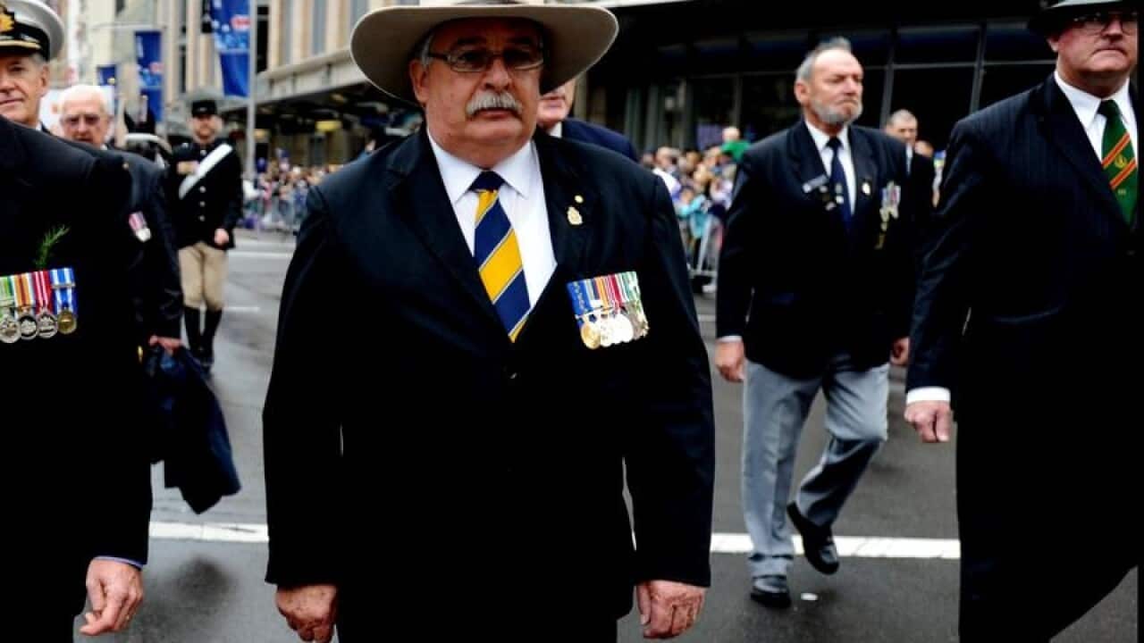 Former NSW RSL boss Don Rowe (pictured centre right)