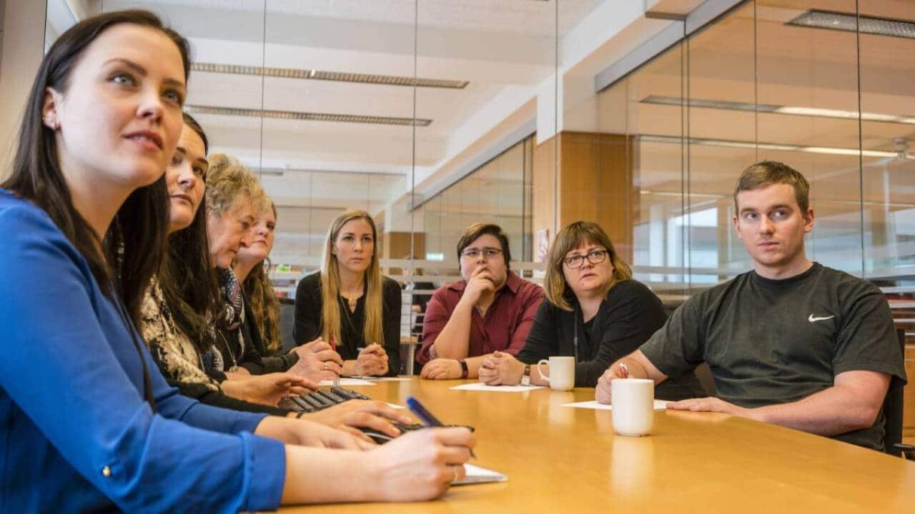 In the tax department of the Icelandic Customs agency, most jobs are held by women and only a few by men.