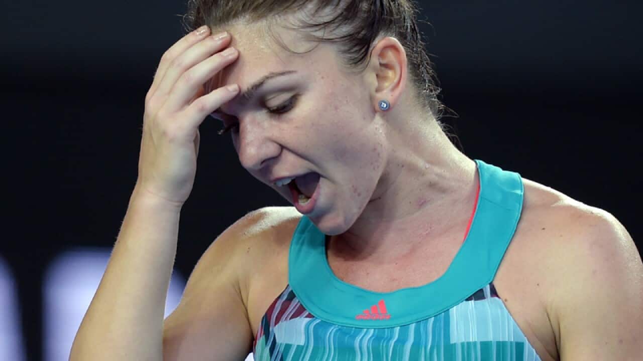 Simona Halep during the Australian Open