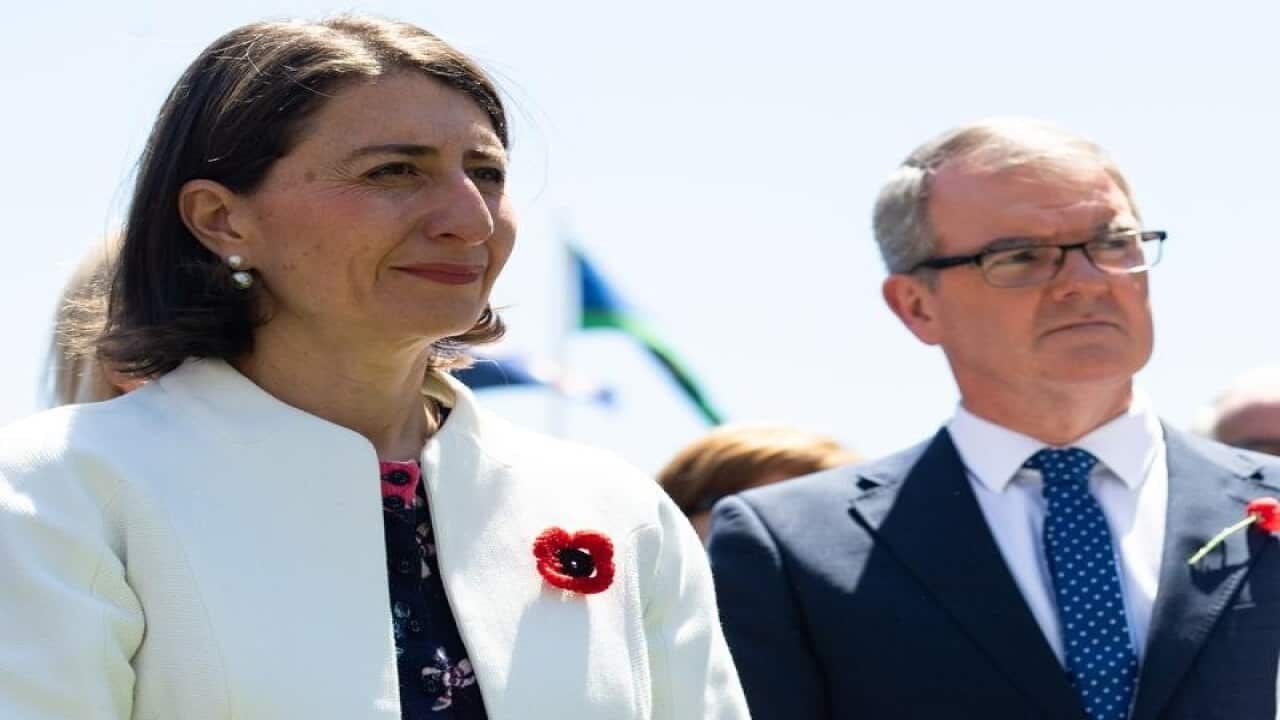 A file image of Premier Gladys Berejiklian and Labor's Michael Daley