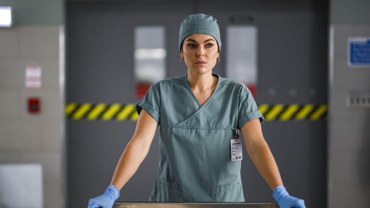Serinda Swan as Jenny Cooper in 'Coroner'.