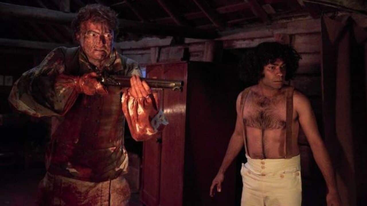 A scene from filmmaker Bjorn Stewart’s horror short Killer Native (Supplied)