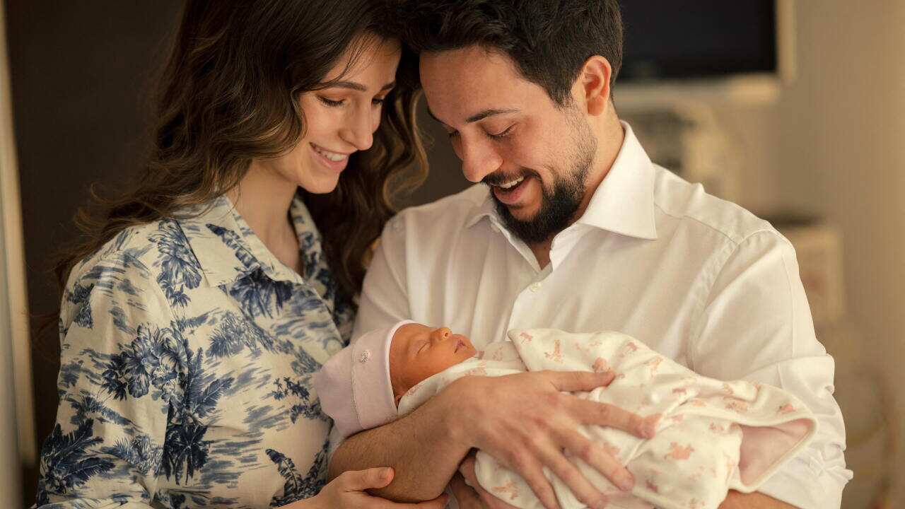 Jordan's Crown Princely Couple And Newborn Princess Iman Leave Hospital - Amman