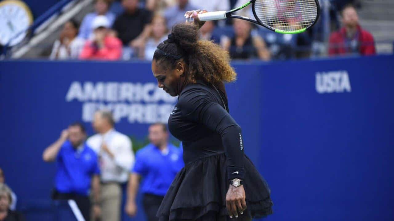 Serena Williams shows her anger at US Open
