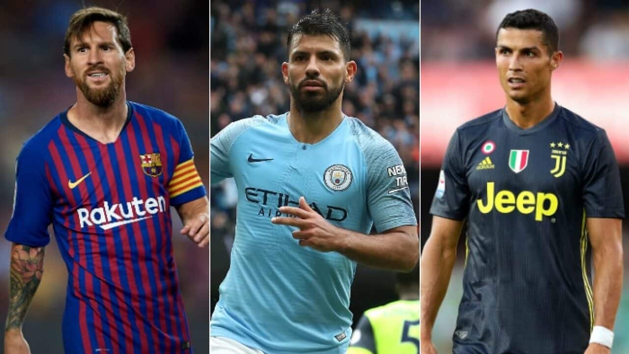 Messi, Aguero, Ronaldo