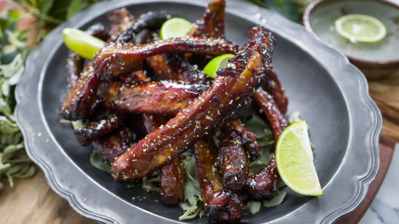 Ginger and honey glazed pork ribs