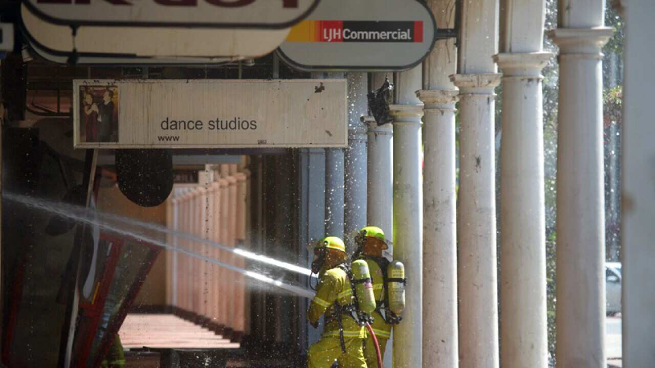 Firefighters battle a blaze in Canberra