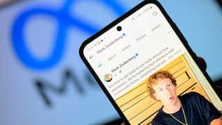 A phone with Mark Zuckerberg's personal Facebook account displayed on the screen