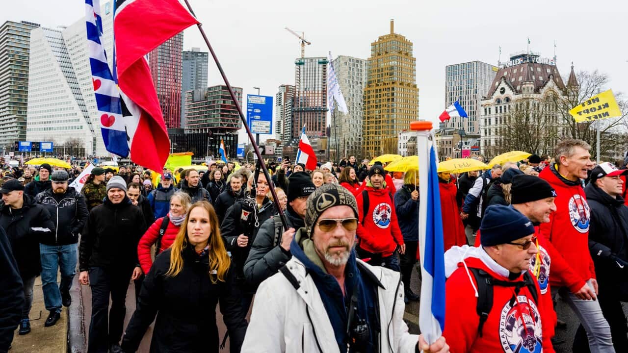 Protests are held in Rotterdam against against health measures