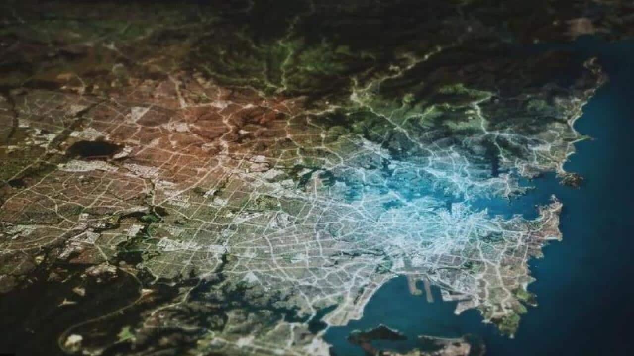 Sydney’s CBD is on one edge of the city’s urban area